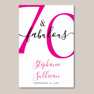 70 And Fabulous Birthday Party  Poster