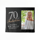 70 and Fabulous Black 70th Birthday Photo Backdrop