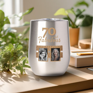 70 and Fabulous Gold Glitter 2 Photo 70th Birthday
