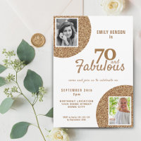 70 and Fabulous Gold Glitter 2 Photo 70th Birthday