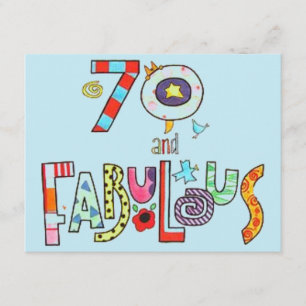 70 and Fabulous Happy 70th Birthday Card