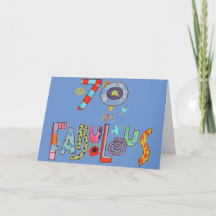 70 and Fabulous Happy 70th Birthday Card