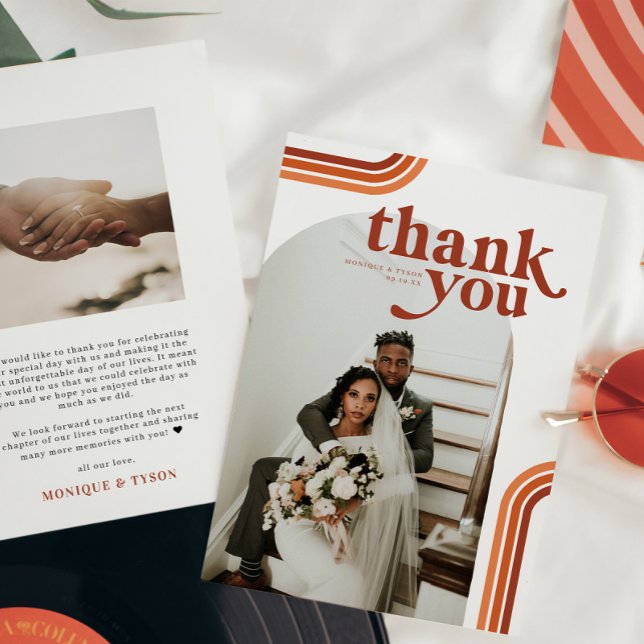 70 ans rétro | Mariage photo Merci (Créateur téléchargé)