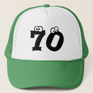 70 Birthday Age Numbers Cool Trucker Hat