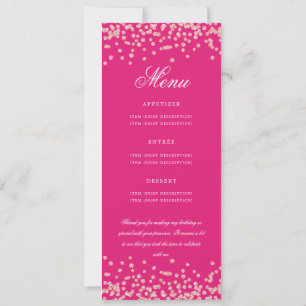 70 Birthday Program Menu Thank U Rose Gold Hot Pin