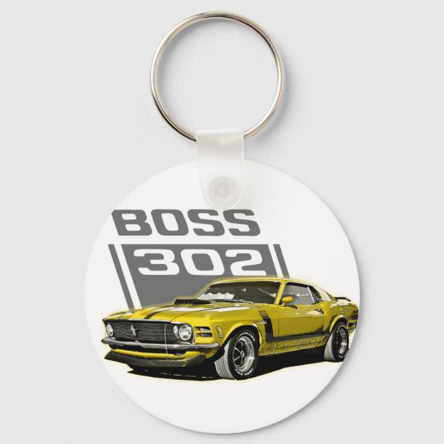 70 Boss 302 Yellow Keychain (Front)