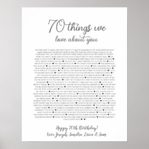 70 choses que nous aimons à propos de vous poster