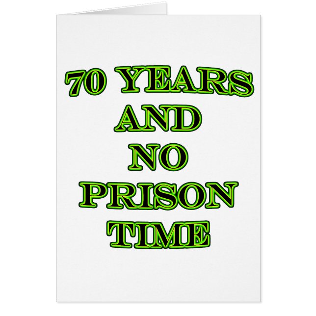 70 et aucune peine de prison (Devant)
