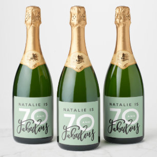 70 et fabuleux étiquette de fête d'anniversaire
