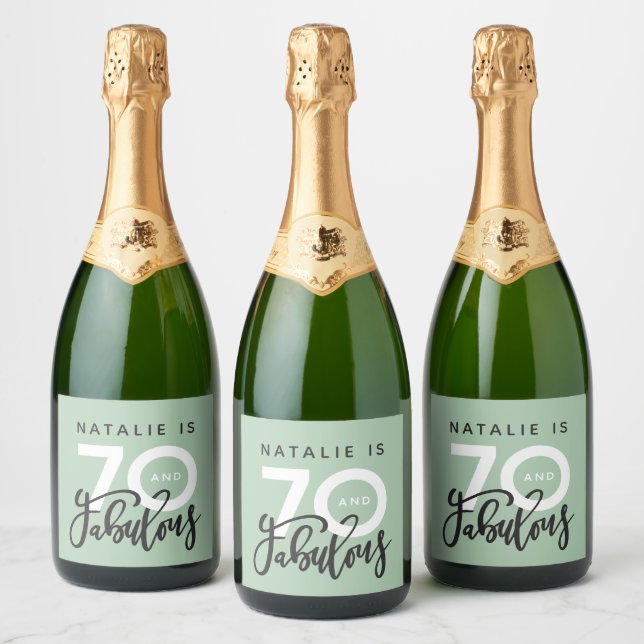 70 et fabuleux étiquette de fête d'anniversaire (Bouteilles)