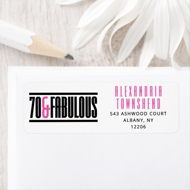 70 & Fabulous Bold Chic Typography 70th Birthday (Insitu)