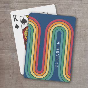70 Inspired Line Art Blue Red Orange Yellow Arch Playing Cards