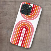 70 Inspired Line Art Sunset Red Orange Pink arch Case-Mate iPhone Case