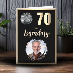 70 & Legendary 2 Photos 70th Birthday Gold Card