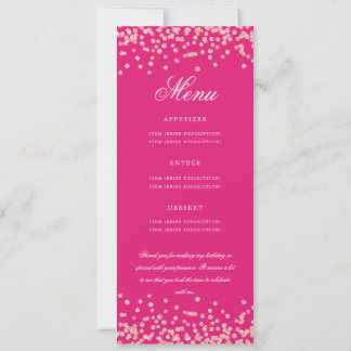 70 Programme d'anniversaire Menu Merci U Rose Gold