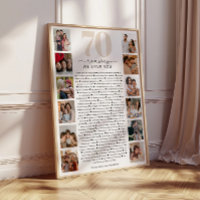 70 Reasons We Love You Birthday Keepsake Gift