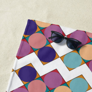 70’s checkerboard pattern beach towel