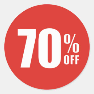 70% Soixante-Dix Pour Cent De Réduction Sticker De