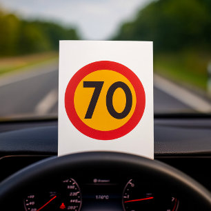 70 Speed Limit Road Traffic Sign Invitation