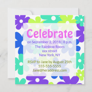 70 & still groovy! Baby Boomer Birthday Invitation