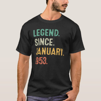 70 Year Old  70th Birthday Men Legend Since Januar T-Shirt