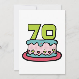 70 Year Old Birthday Cake Card