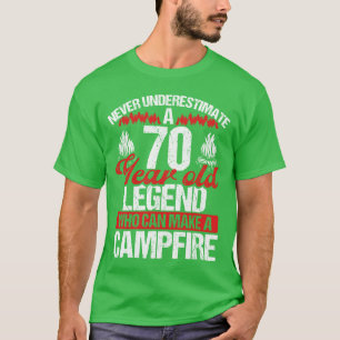 70 Year Old Camper Scouting Scout 70 Birthday frie T-Shirt