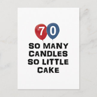 70 year old candle designs postcard