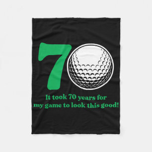 70 Year Old Golfer Golfing Golf 70th Birthday Fleece Blanket
