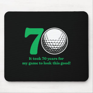 70 Year Old Golfer Golfing Golf 70th Birthday Mouse Pad