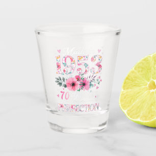 70 Year Old Made In 1953 Floral 70th Birthday Gift Shot Glass