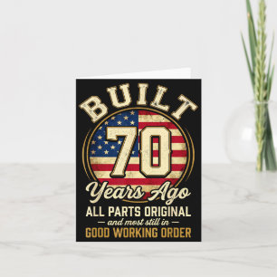 70 Year Old Man Patriotic Usa Flag Dad 70th Birthd Card