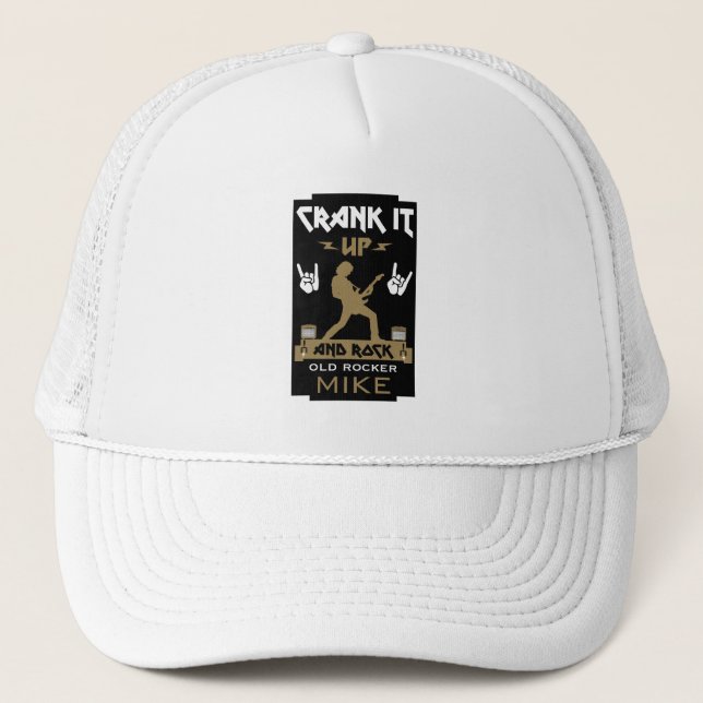 70 Year Old Rockers Birthday Trucker Hat (Front)