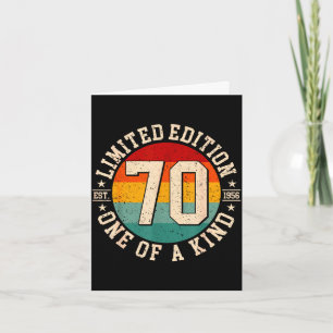 70 year old vintage 1956 limited edition 70th card