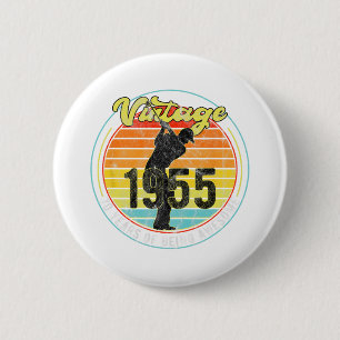 70 Year Old Vintage Golf Golfer 1955 70th Birthday 2 Inch Round Button