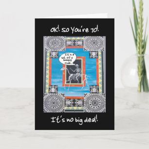 70 Years Birthday Card  - With Skeleton