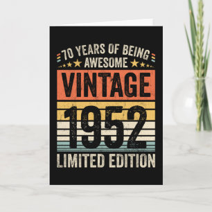 70 Years Of Being Awesome Vintage 1952 Card