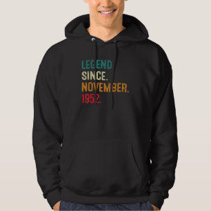70 Years Old 70th Bday Men Legend Since November Hoodie