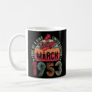 70 Years Old 70th Birthday Vintage Retro March 195 Coffee Mug