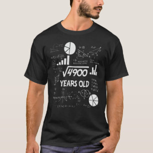 70 Years Old Bday Math Teacher 70th Birthday Gift T-Shirt