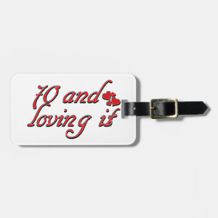 70 years Old birthday designs Luggage Tag