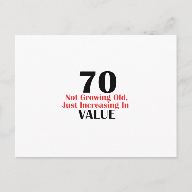 70 years old birthday designs postcard (Front)