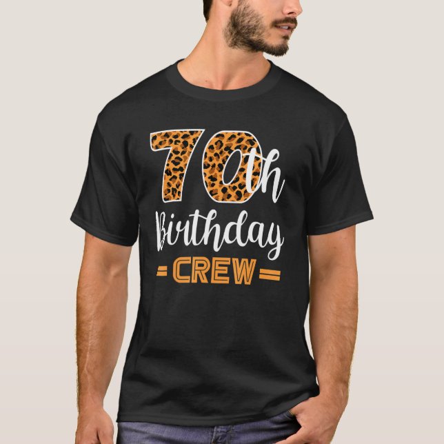 70 Years Old Birthday Leopard Print 70th Birthday  T-Shirt (Front)