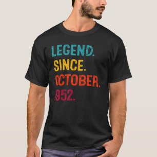 70 Years Old Legend Since October 1952 70th Birthd T-Shirt
