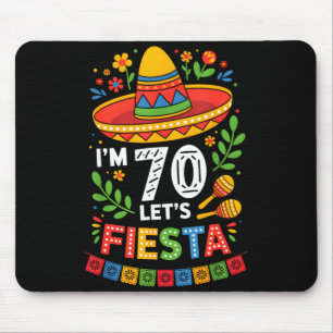 70 years old let's fiesta 70th birthday mexico 5 mouse pad