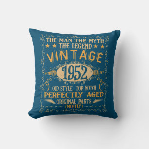 70 Years Old Man Myth Legend 1952 70th Birthday Throw Pillow