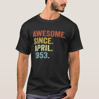 70 Years Old Vintage April 1953  70th Birthday  2 T-Shirt
