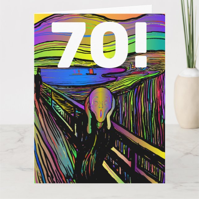 70E ANNIVERSAIRE 70 CARTE DE GRÂCE FUNNY (Devant)