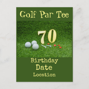 70e anniversaire de golf Par Tee party Invitation