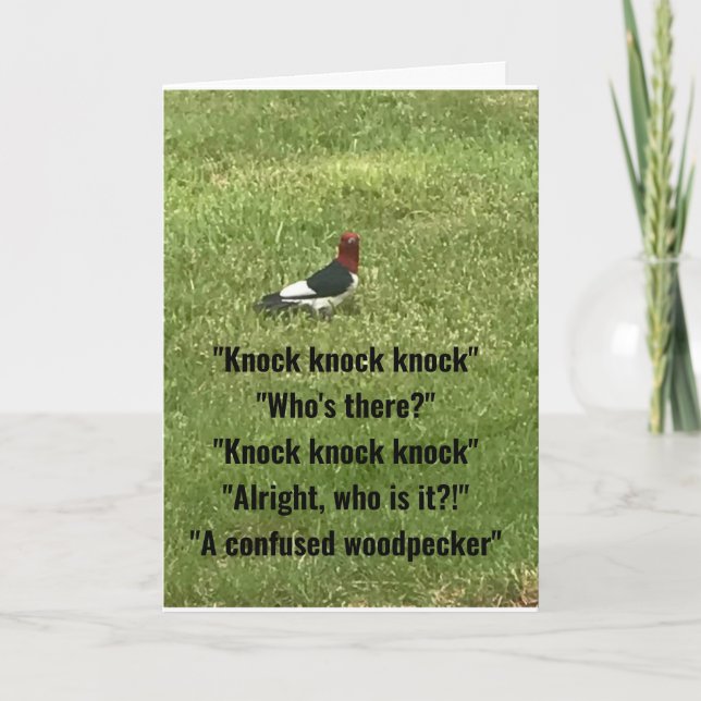 *70e ANNIVERSAIRE* DE LA CARTE CONFUSÉE WOODPECKER (Devant)